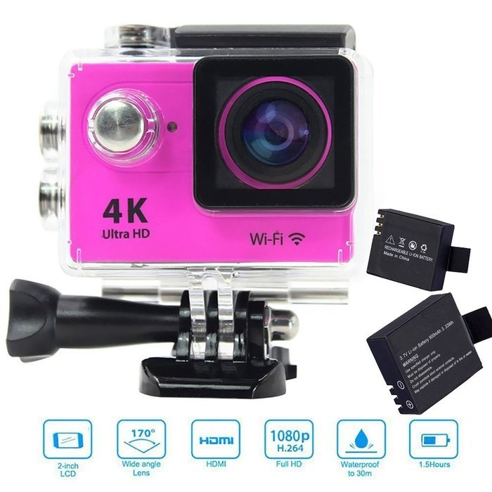 SENYE Ultral HD Waterproof Sport Camera 4K Wi-Fi Action DV Camcorder with 170 Degree Lens for Extreme Outdoor... N15