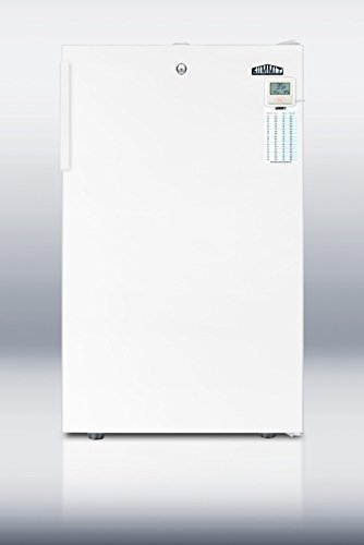 Summit CM411LPLUSADA ADA compliant 20" wide refrigerator-freezer for freestanding use with a traceable thermometer... N2