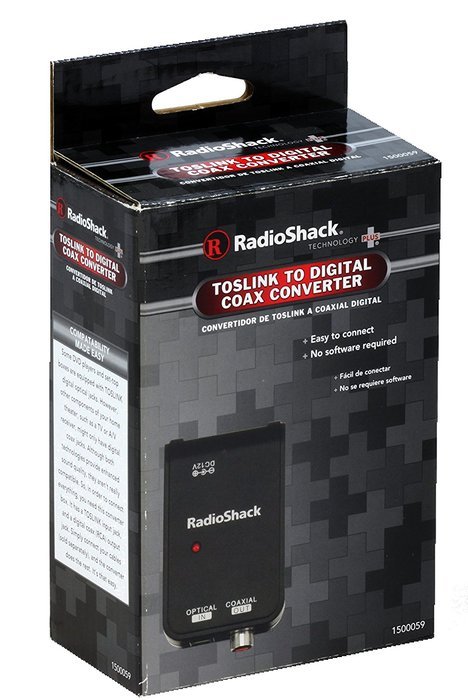 RadioShack Toslink To Digital Coax Converter 1500059