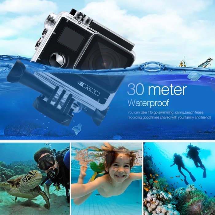 4K Camera, POTO F88 Waterproof Sports DV 2.0'' LCD Video Cam Support Shooting Stars, Mini Car DVR Camera N2