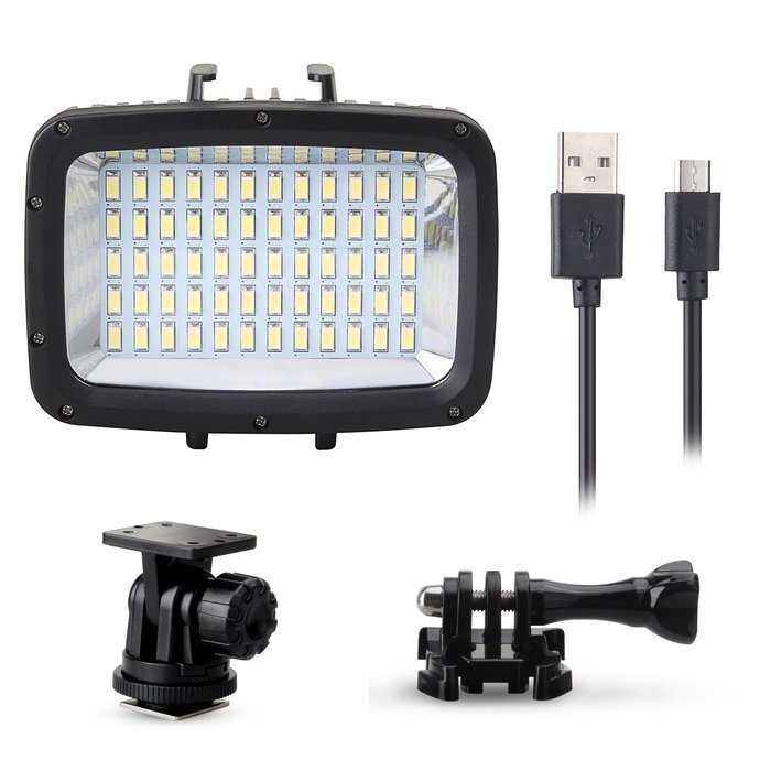 EACHSHOT 60pcs 1800LM Underwater 40m Diving Lamp Waterproof Video LED Light for DSLR GoPro Hero 4 3+ 3 2 1 SJCAM... N8
