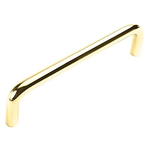 Hickory Hardware PW555-PB 4-Inch Cabinet Wire Pull, 4-Inch, Polished Brass by Hickory Hardware