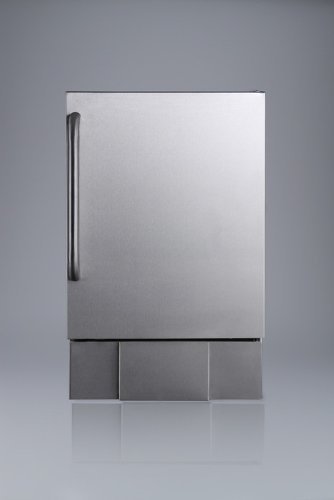 Summit BIM24OS Outdoor Icemaker with 1.0 cu.ft. Capacity 1.0 Amps Adjustable Shelf Manual Defrost and 2 Level...