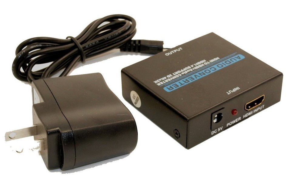 MyCableMart HDMI (4K) Pass-thru Audio Extractor, 3.5mm, Coax & Toslink Audio & HDMI OUT N2