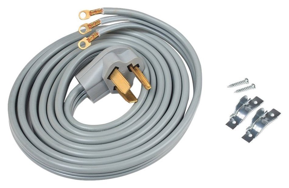 ACUPWR A103010 3-wire Dryer Power Cord 10' with Safe Power Coating Technology, Comes with Volt Connect Hardwire...
