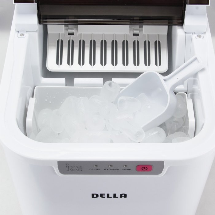 Della Portable Ice Maker Machine High Capacity, Yields up to 26 Pounds of Ice Daily -Silver N4