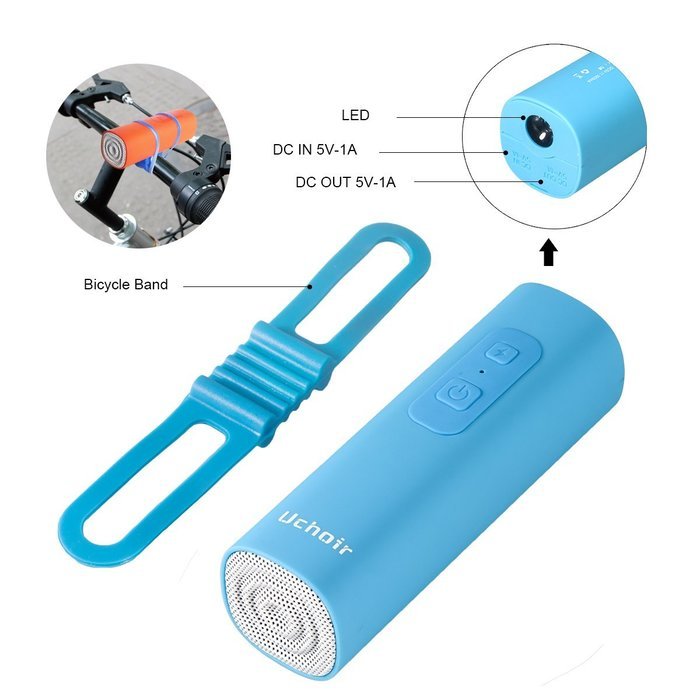 Uchoir Mini Portable Bluetooth Wireless Speakers, Waterproof Outdoor Speakers, 2200mAh Power Bank with LED Flashlight... N14