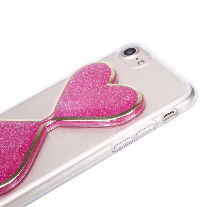 iPhone 7 Plus Case,Case for iPhone 7 Plus,ikasus Flowing Liquid Floating Hourglasses Love Heart Bling Glitter... N33
