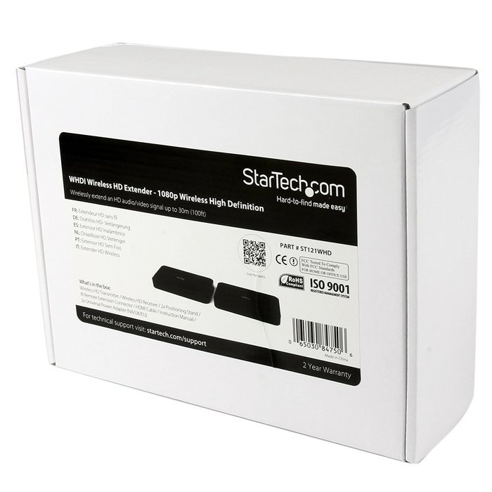 StarTech.com ST121WHDST 50-Feet HDMI Wireless Video Extender Kit with Portable Transmitter for Ultrabooks and... N8