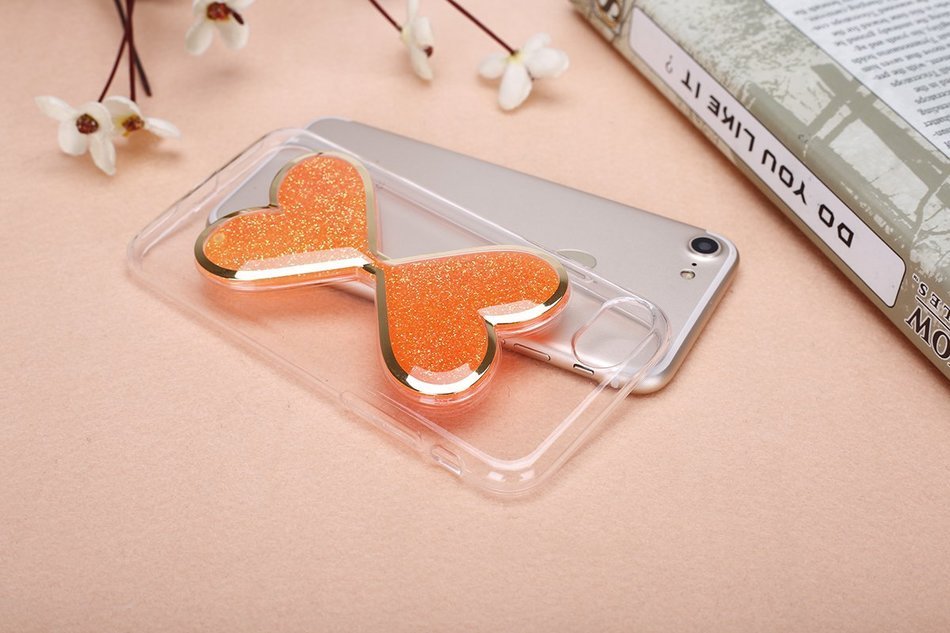 iPhone 7 Plus Case,Case for iPhone 7 Plus,ikasus Flowing Liquid Floating Hourglasses Love Heart Bling Glitter... N36
