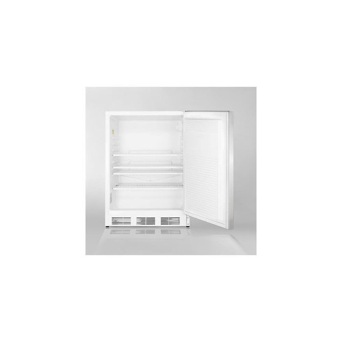 Summit AccuCold AL750SSHH 24" 5.5 Cu. Ft. Freestanding All-Refrigerator with Automatic Defrost Adjustable Shelves... N3