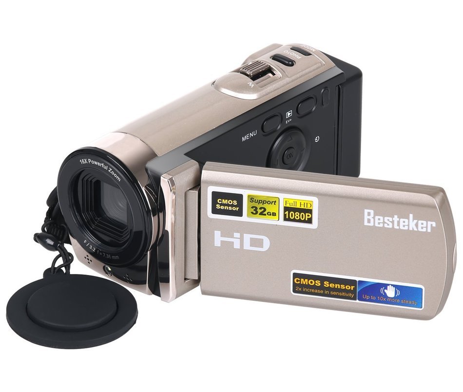 Camera Camcorders, Besteker Portable Digital Video Camcorder Max. 16.0 Megapixels HD 720P DV 2.7 Inches TFT LCD...