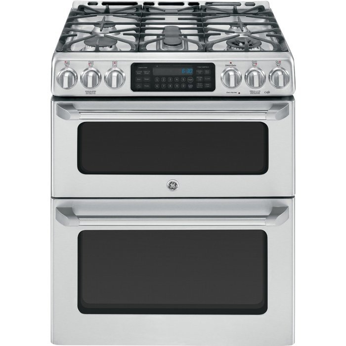 GE Cafe CGS990SETSS 30" Freestanding Gas Range with 5 Sealed Burners, Convection Self-Clean Double Oven and Griddle... N2