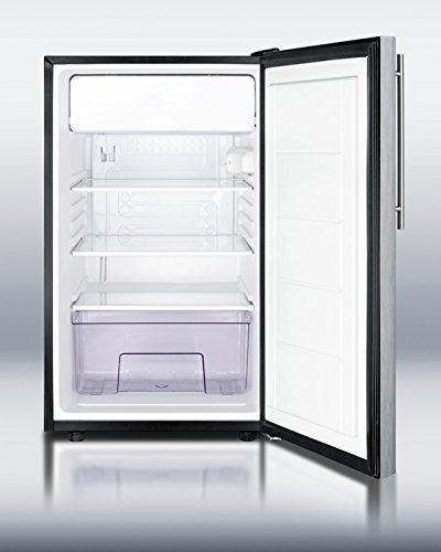 Summit CM421BLXBISSHVADA 4.1 cu. ft. Capacity 19.88" Wide Compact Refrigerator Vertical Thin Handle ADA Compliant... N5