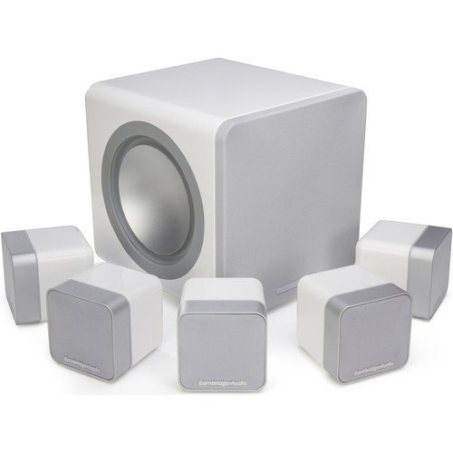 Cambridge Audio Minx Min 12 Speakers and X201 Subwoofer 5.1 System (White)