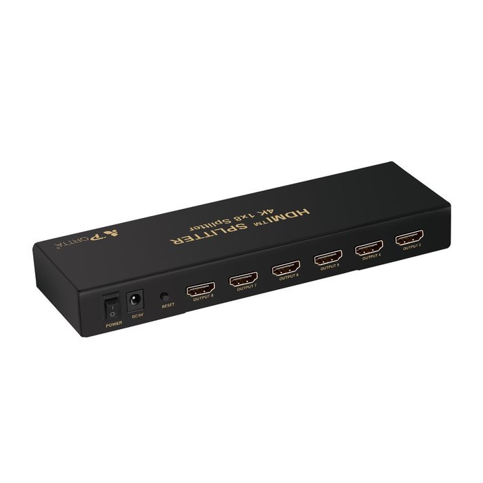 Portta PET0108 HDMI Splitter 8 Port 1x8 v1.3 support Full HD 1080p Deep Color HD Display on 8 TV