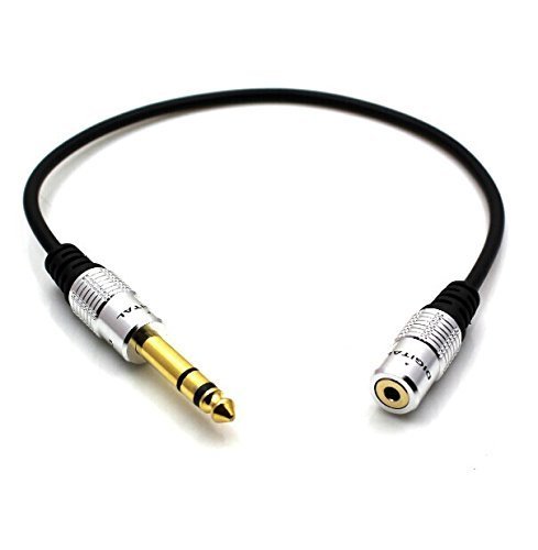 HENGSHENG&reg; Metal 6. 35mm 1/4 Inch Stereo Plug male to 3. 5mm Stereo Jack female cable - Gold Plated