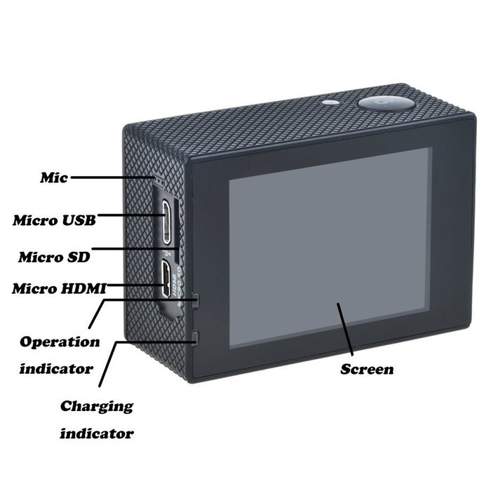 ABLEGRID&reg; AG9000X 30-meter Waterproof 16MP 2.0 inch WIFI Ultra-HD 4K Sports Action Camera with 170&deg; wide Angle... N12