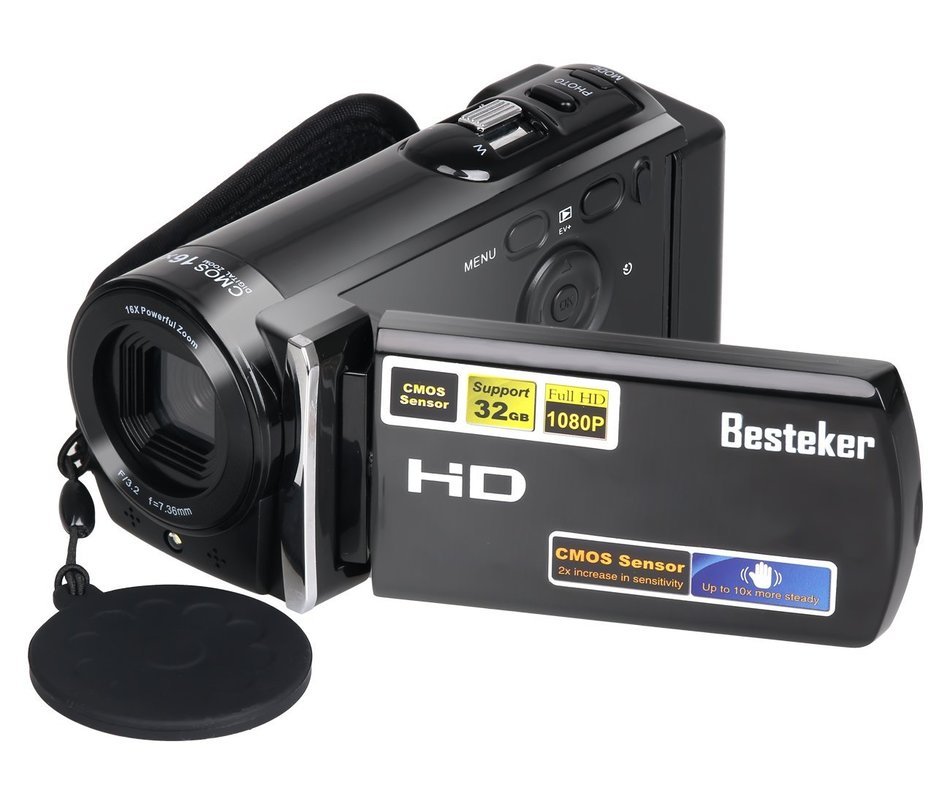 Camera Camcorders, Besteker Portable Digital Video Camcorder Max. 16.0 Megapixels HD 720P DV 2.7 Inches TFT LCD... N6