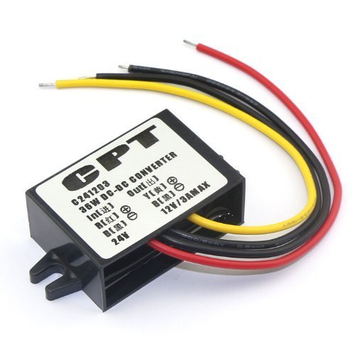 RioRand Waterproof 3A DC Buck Volt Converters 17-35V 24V to 12V Regulated Power Supplies N4