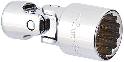 SK Hand Tool 43412 12 Point 1/4-Inch Drive Flex Socket, 12mm, Chrome by SK Hand Tool