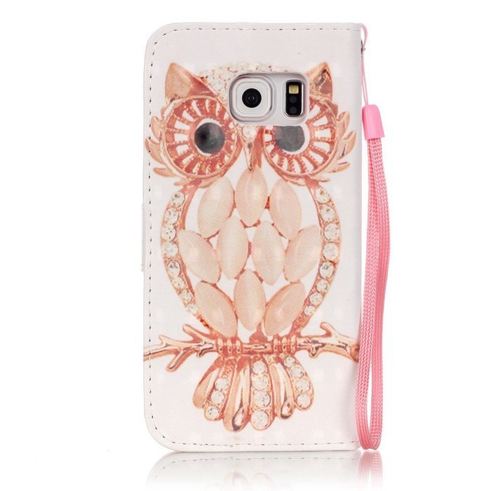 Galaxy S6 Edge Case,Galaxy S6 Edge Cover,ikasus Shiny Glitter Diamond Colorful Art Painting PU Leather Flip Wallet... N13