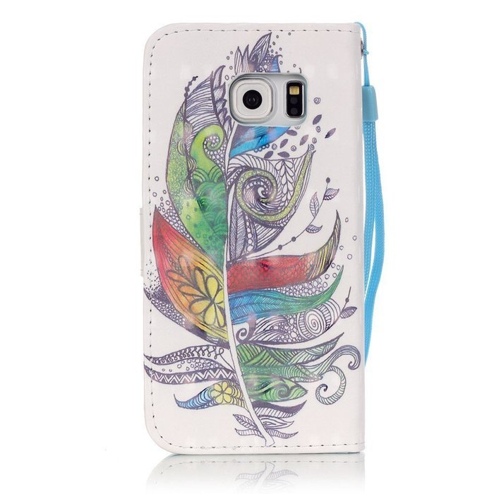 Galaxy S6 Edge Case,Galaxy S6 Edge Cover,ikasus Shiny Glitter Diamond Colorful Art Painting PU Leather Flip Wallet... N14