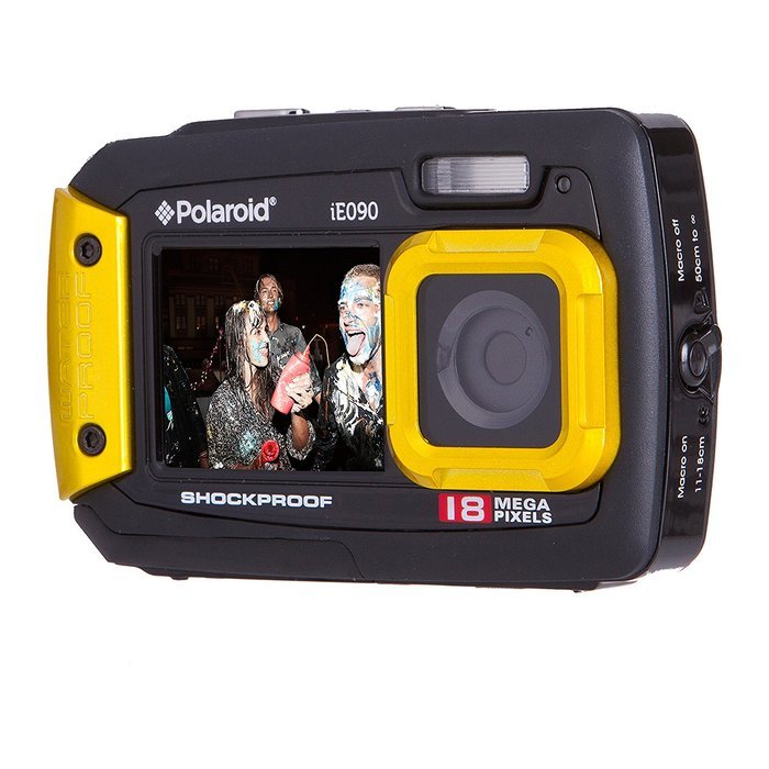 Polaroid IE090-YEL Waterproof Digital Camera with 2.7" LCD (Yellow) N8