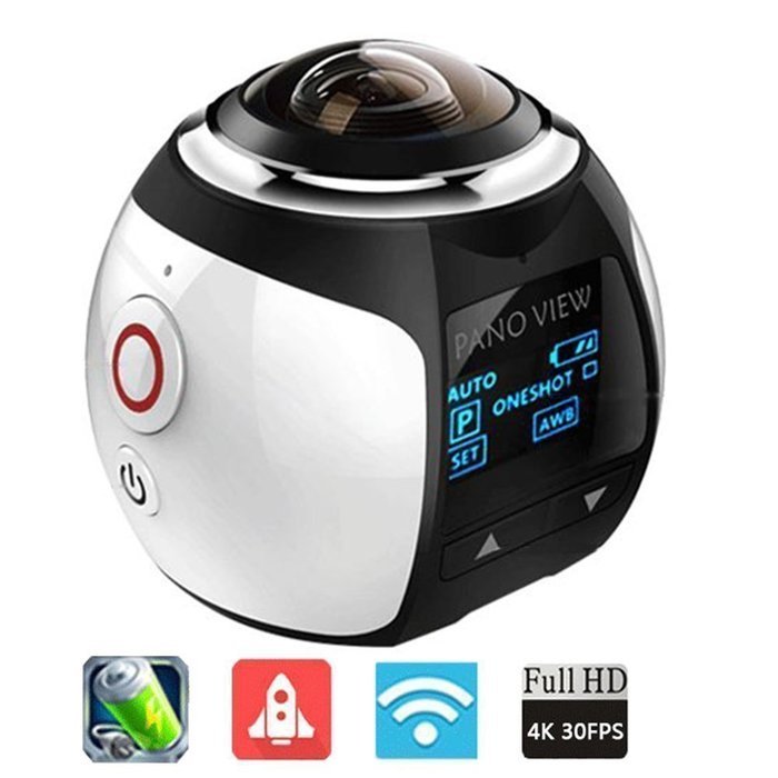 Palaris 360&deg; Mini WiFi Panoramic Video Camera 2448P 30fps 16MP Photo 3D VR Action Sports DV N2
