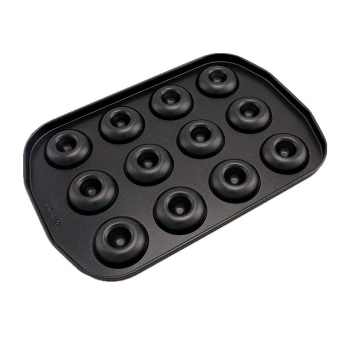 Non-Stick 12-Cup Mini Donut Pan Cookies Mold DIY Cake, 1 Set N3