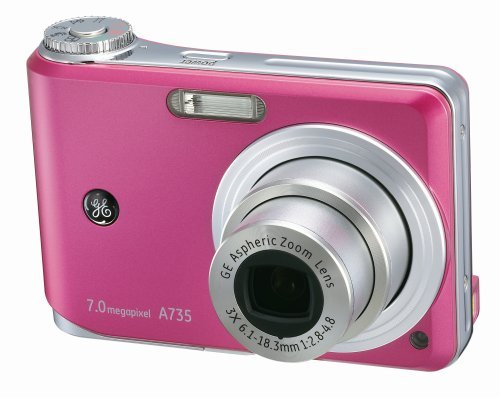 GE-A735 7MP Digital Camera with 3X Optical Zoom (Black) N3