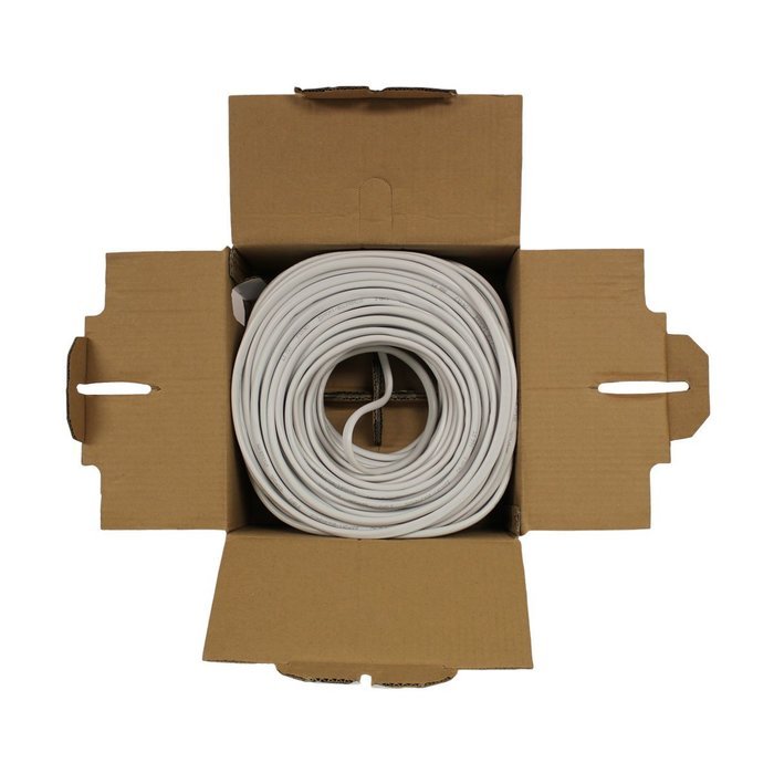 NavePoint 250ft In Wall Audio Speaker Cable Wire CL2 14/2 AWG Gauge 2 Conductor Bulk White N3