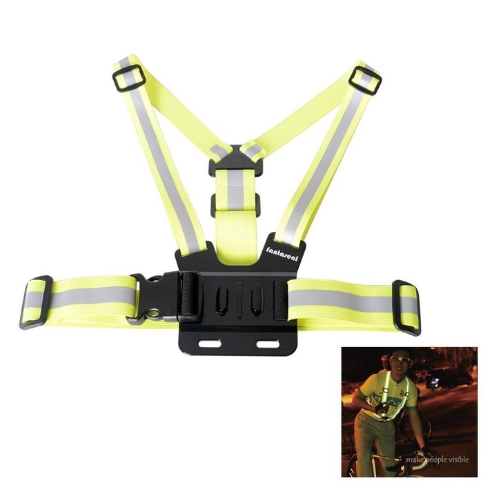 Fantaseal Action Camera Chest Mount Hi-Reflective Safety Vest for GoPro Chest Mount Harness Chesty Vest GoPro... N10
