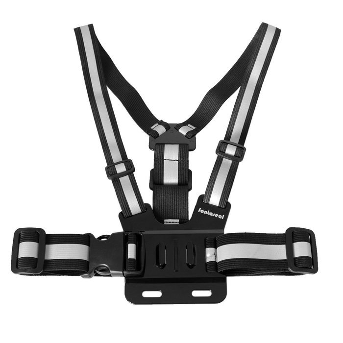 Fantaseal Action Camera Chest Mount Hi-Reflective Safety Vest for GoPro Chest Mount Harness Chesty Vest GoPro... N18