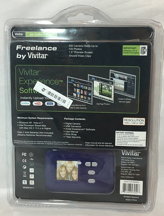 Vivitar Vivicam 25 Freelance 2.1 MP - Grape (V25-Grape)
