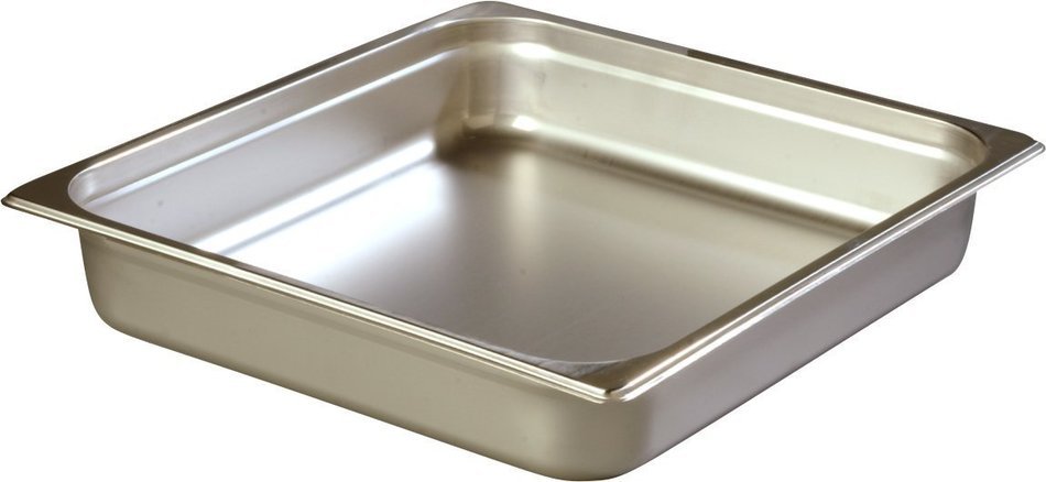 Carlisle 607232 Stainless Steel 18-8 DuraPan Light Gauge 2/3 Size Anti-Jam Food Pan, 6 quart Capacity, 2.5" x... N2