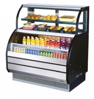 Turbo Air TOMW60SBSF 62" Combination Case with Refrigerated Top LED Lighting Stainless Steel Front Panel Efficient...