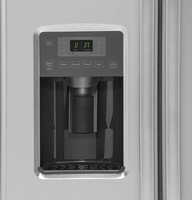 GE GZS22DSJSS 21.9 Cu. Ft. Stainless Steel Counter Depth Side-by-Side Refrigerator N3