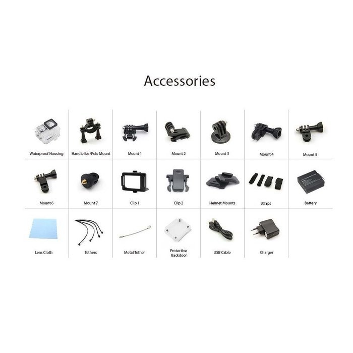 Group Vertical&Acirc; Black Ultra HD 4K 1080P HDMI WiFi 2 inch LCD Action Sports Camera Camcorder w Waterproof Housing N2