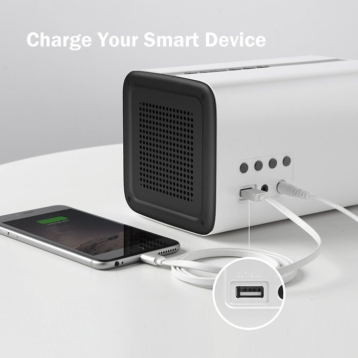 GGMM E3 Wireless WiFi/ Bluetooth Speaker with LED Alarm Clock & Smart USB Charging port, Featuring Airplay, DLNA... N14