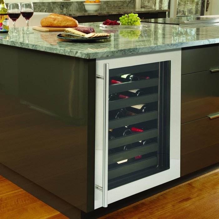 U-Line 24" Stainless Steel Glass Door Compact Refrigerator N3