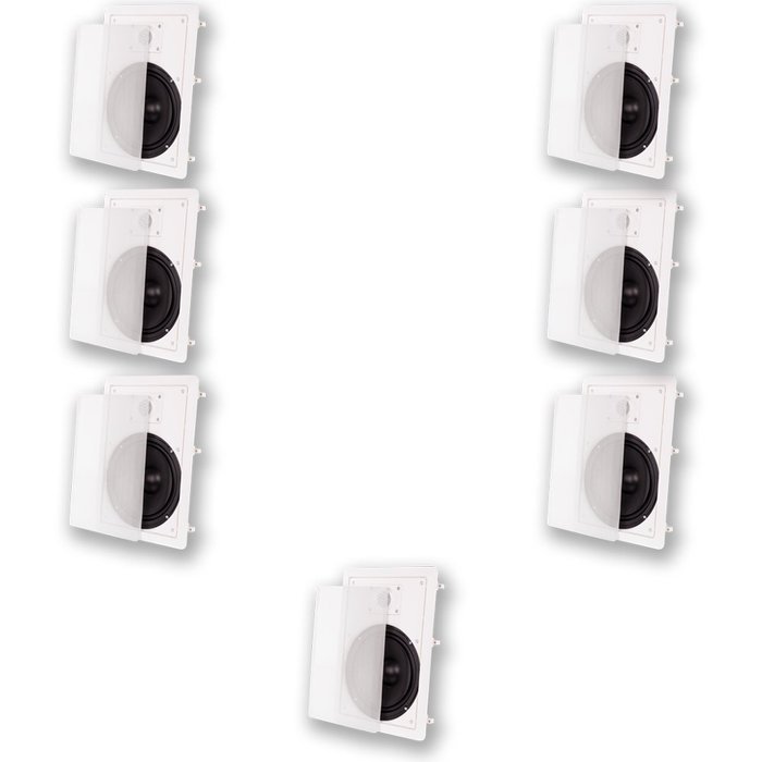 Acoustic Audio MT8 In Wall 8" Home Theater 7 Speaker Set 2 Way 2100 Watt MT8-7S N3