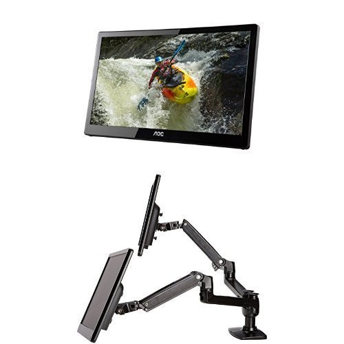 AOC e1659Fwu 16-Inch Ultra Slim 1366x768 Res 200 cd/m2 Brightness USB 3.0-Powered Portable... N4