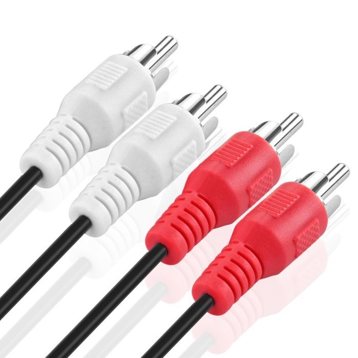 TNP 2RCA Stereo Audio Cable (50 Feet) - Dual Composite RCA Male Connector M/M 2 Channel (Right and Left) (Red... N4