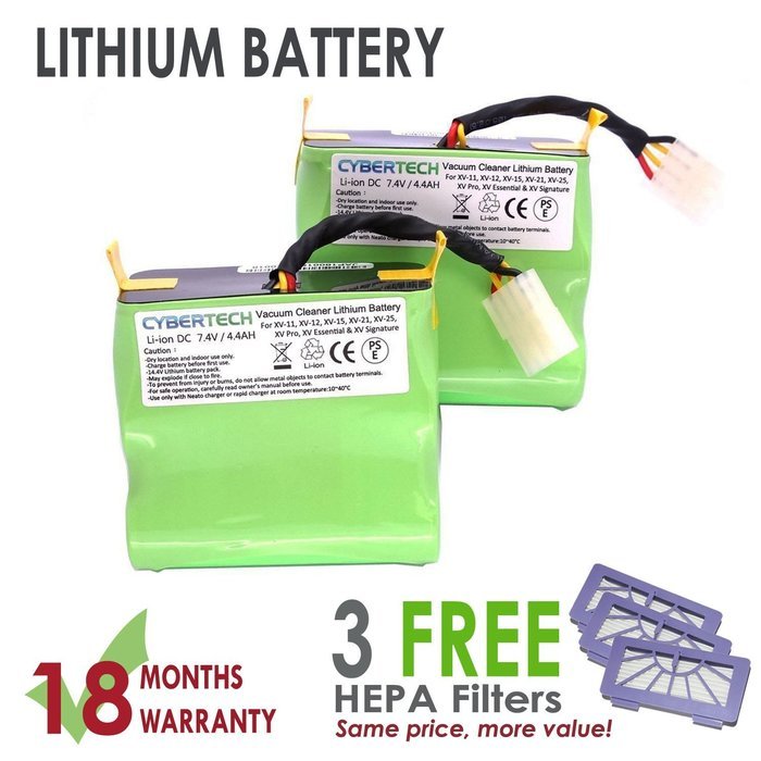 Lithium Neato VX 4400mAh Replacement Battery for Neato XV-11 XV-12 XV-14 XV-15 XV-21 XV-25 Signature XV Pro Robotic... N7