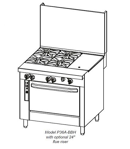 Southbend Platinum 36 in. Heavy Duty Restaurant Range Griddle/Charbroiler - P36A-TTC
