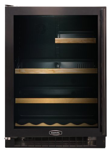 Marvel 6GARM-BB-G-L 24-inch Refrigerator and Beverage Center Left Hinge Door, Black