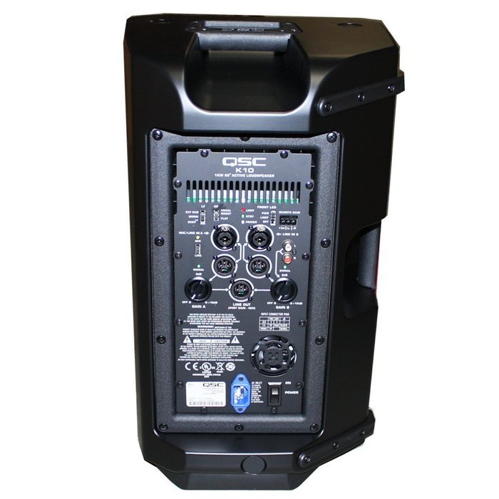 QSC K10 Powered 10-Inch 1000 Watts PA Speaker PACKAGE with Speaker Stand and 25FT XLR Cable Included! N4