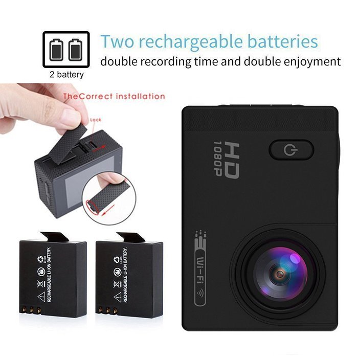 DITONG DT61 4K Ultra HD Action Camera Wifi 1080P 60fps 16MP/12MP 2.0 inch Waterproof Sports Video Camera Car Helmet... N2