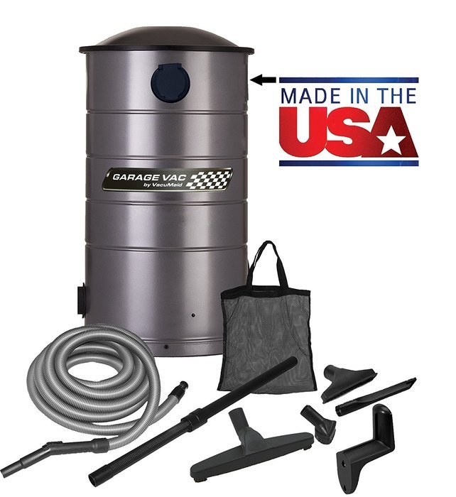 VacuMaid GV30 Wall Mounted Garage Vacuum with 30 ft Hose and Tools N2